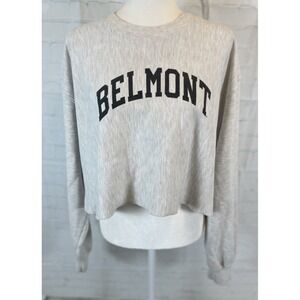 Belmont‎ University Sweatshirt Crop Oversized Gray Woman's XL Champion Reverse